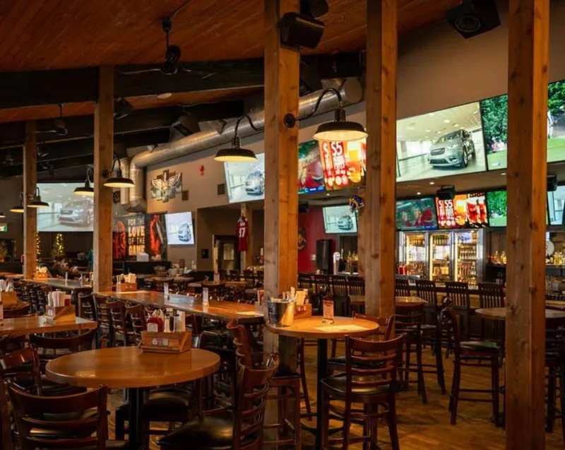 Warm interior of Richmond’s Pub, a neighbourhood favourite near Glenbrook in Calgary